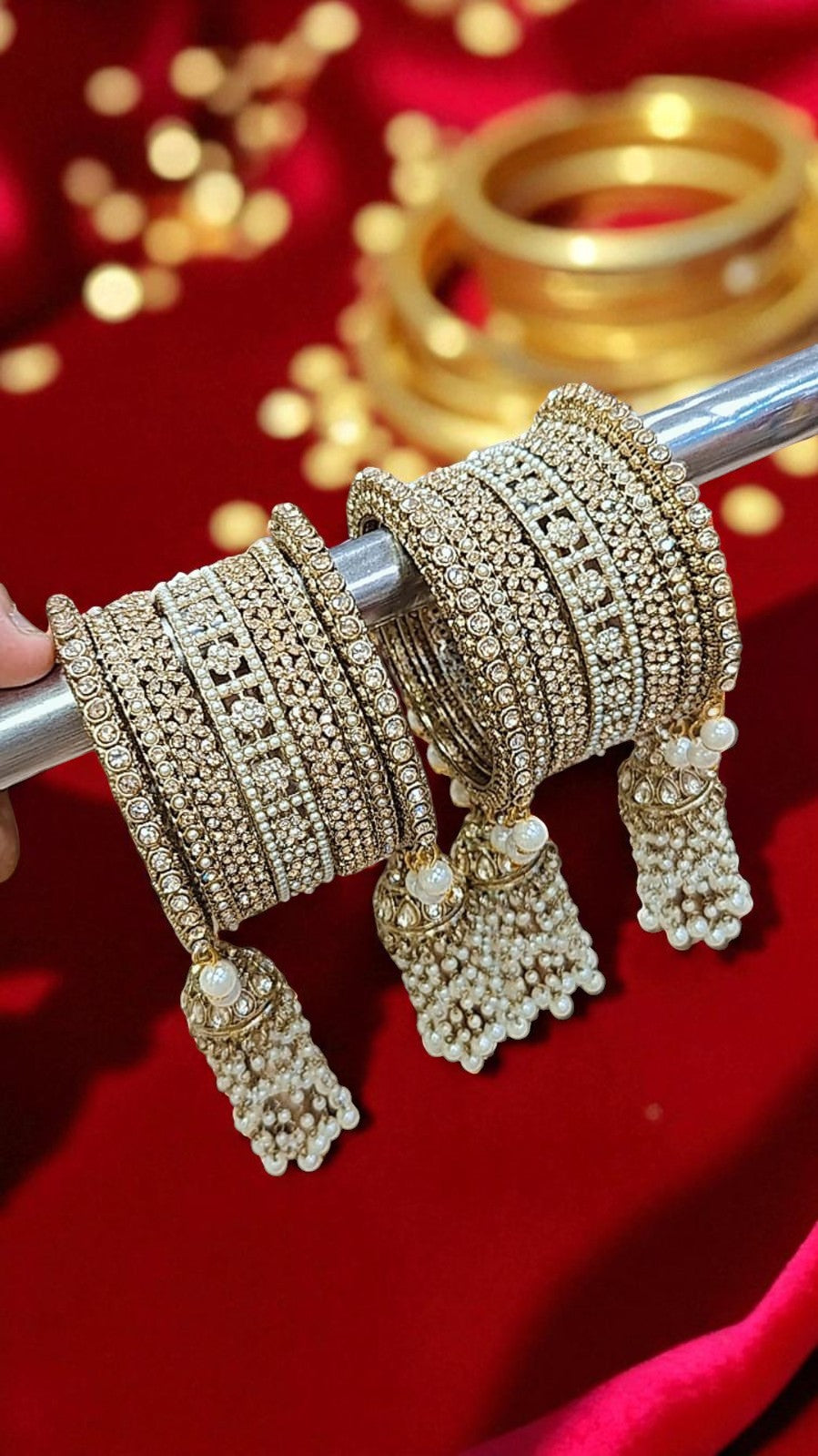 Full Stone Copper Bangle Set