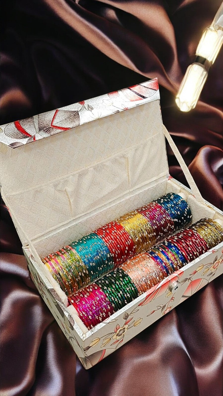 Raindrop Glass Bangles Box-2 Rolls