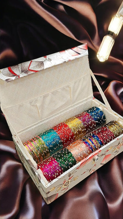 Raindrop Glass Bangles Box-2 Rolls