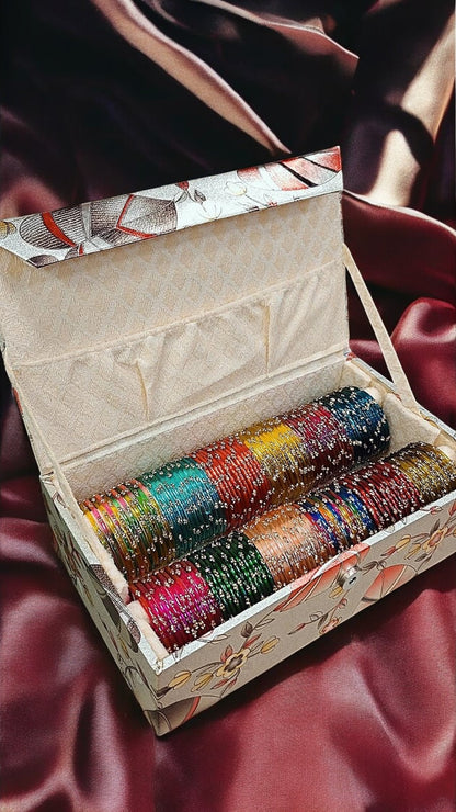 Raindrop Glass Bangles Box-2 Rolls