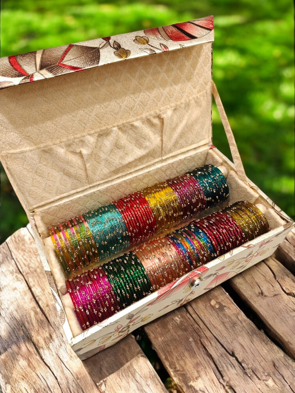 Raindrop Glass Bangles Box-2 Rolls