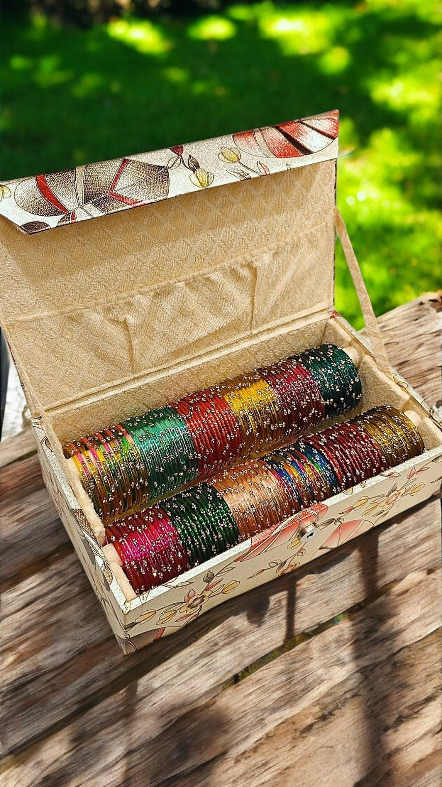 Raindrop Glass Bangles Box-2 Rolls