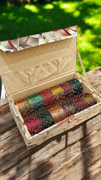 Raindrop Glass Bangles Box-2 Rolls