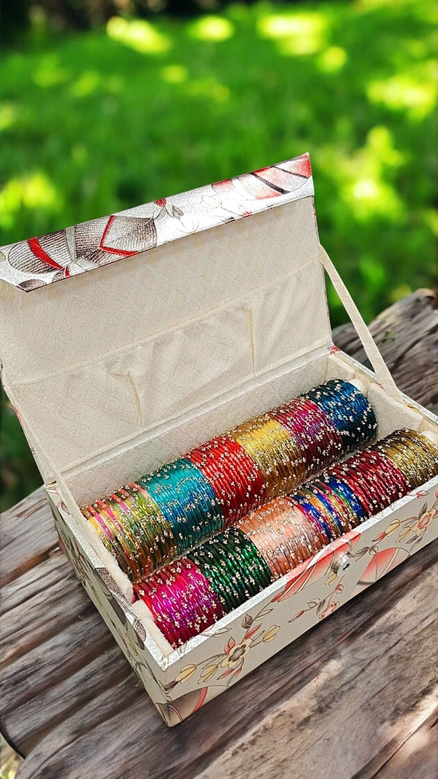 Raindrop Glass Bangles Box-2 Rolls