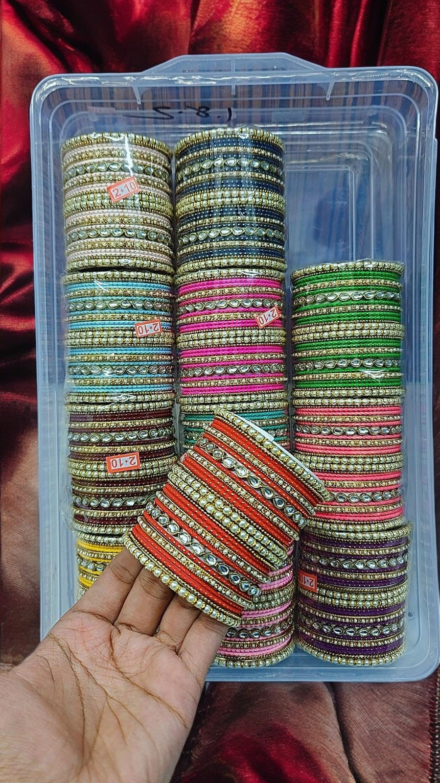 Beautiful Kundan Bangles Box