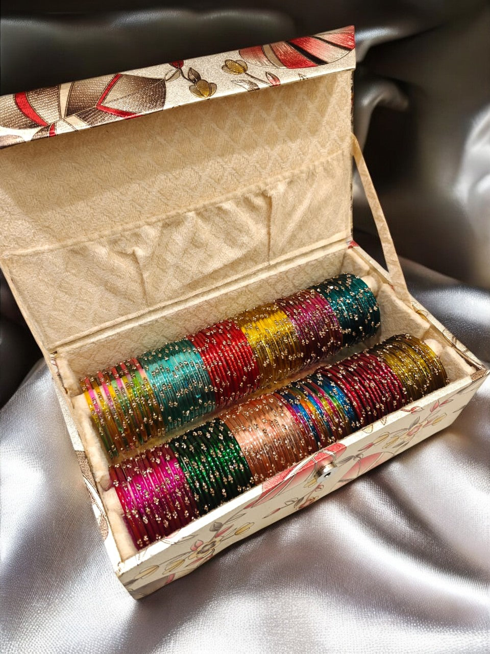 Raindrop Glass Bangles Box-2 Rolls