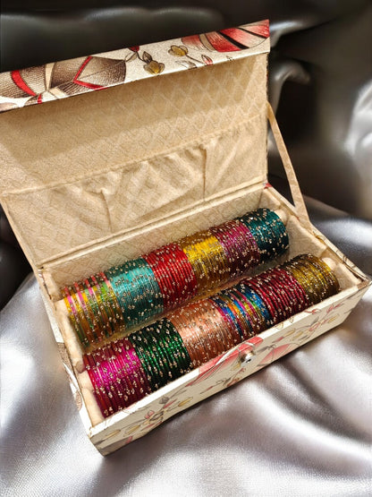 Raindrop Glass Bangles Box-2 Rolls