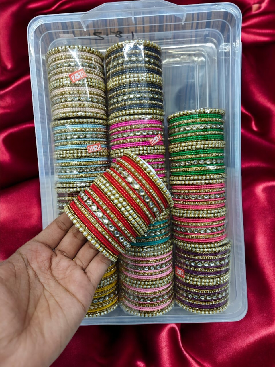 Beautiful Kundan Bangles Box