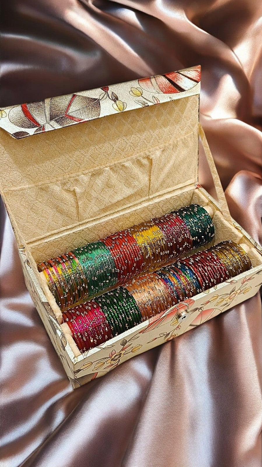 Raindrop Glass Bangles Box-2 Rolls