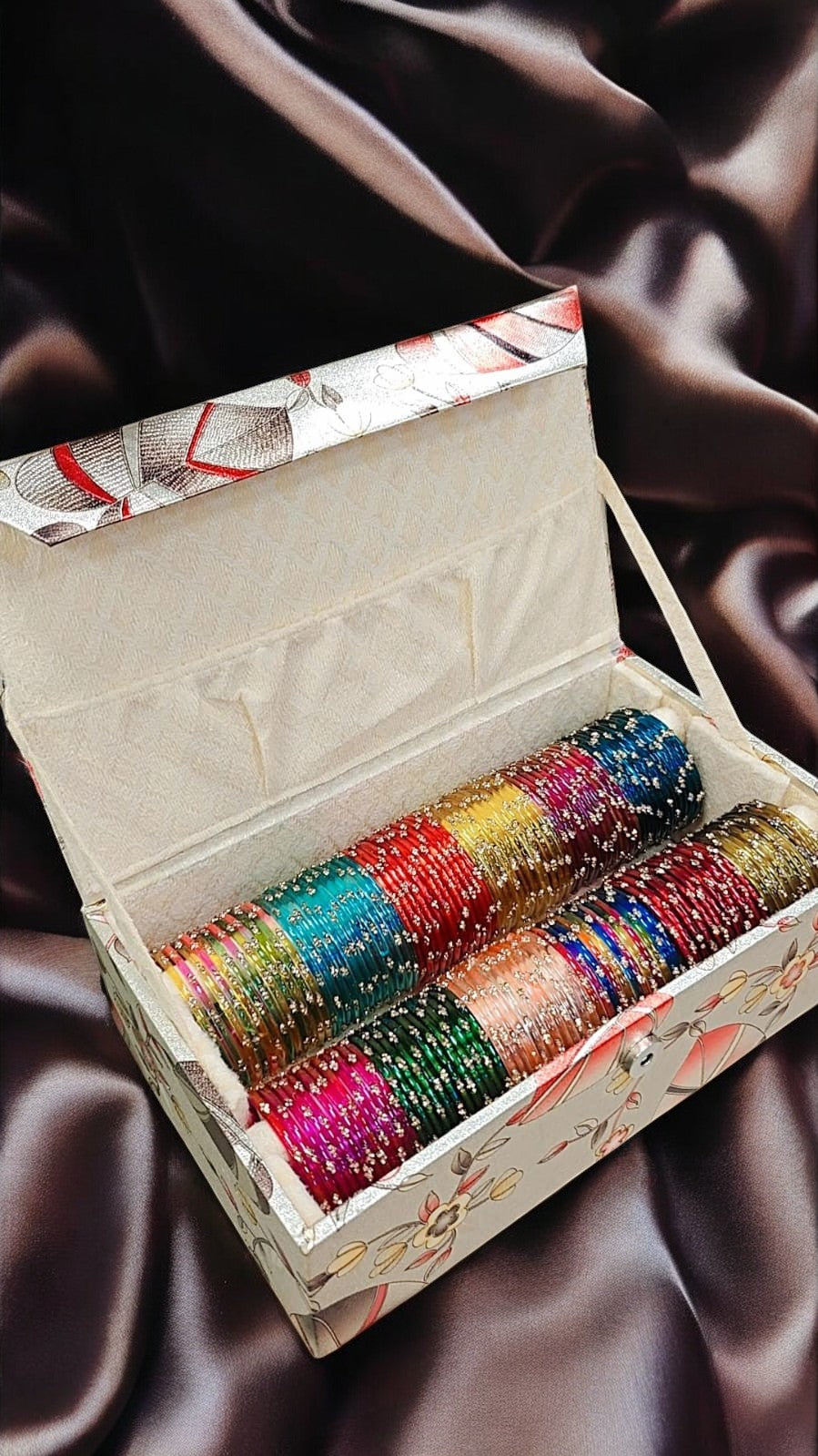 Raindrop Glass Bangles Box-2 Rolls