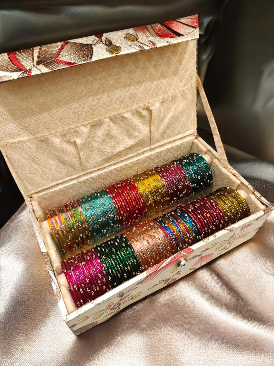 Raindrop Glass Bangles Box-2 Rolls