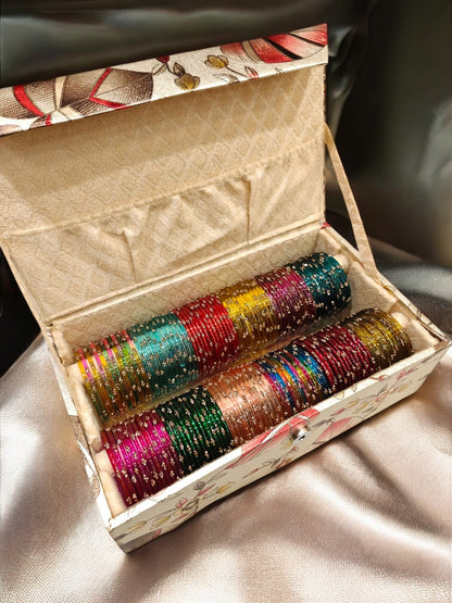 Raindrop Glass Bangles Box-2 Rolls