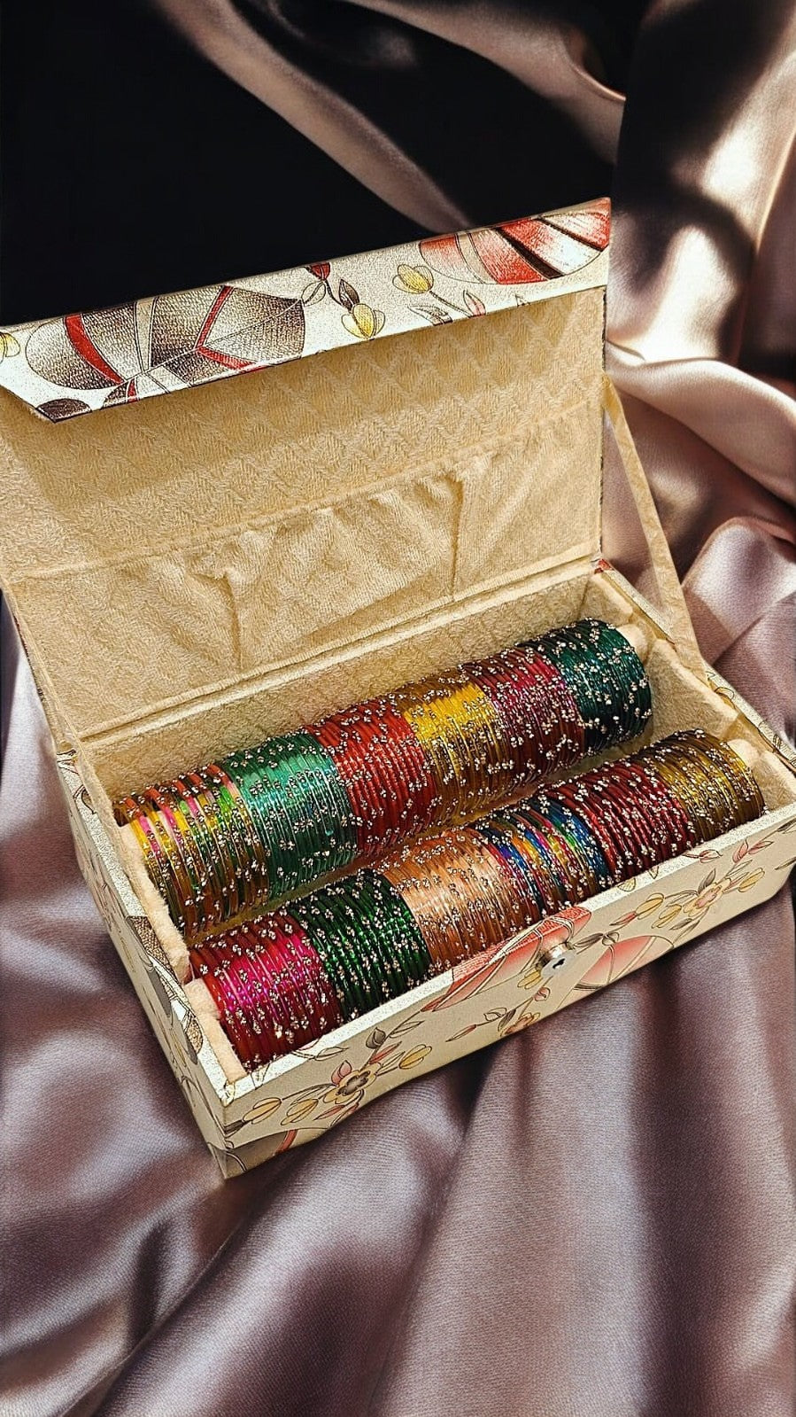 Raindrop Glass Bangles Box-2 Rolls