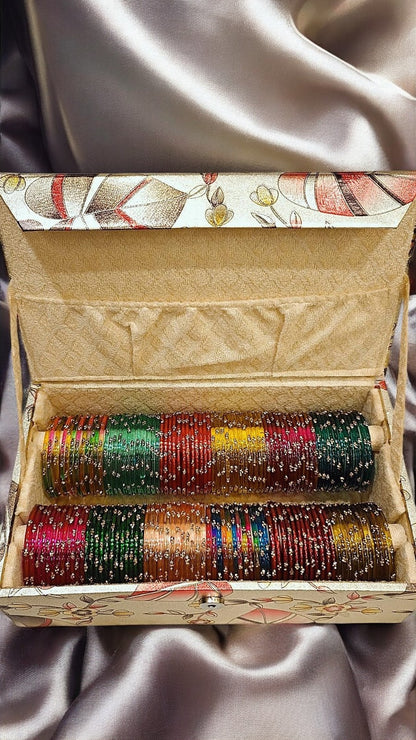 Raindrop Glass Bangles Box-2 Rolls