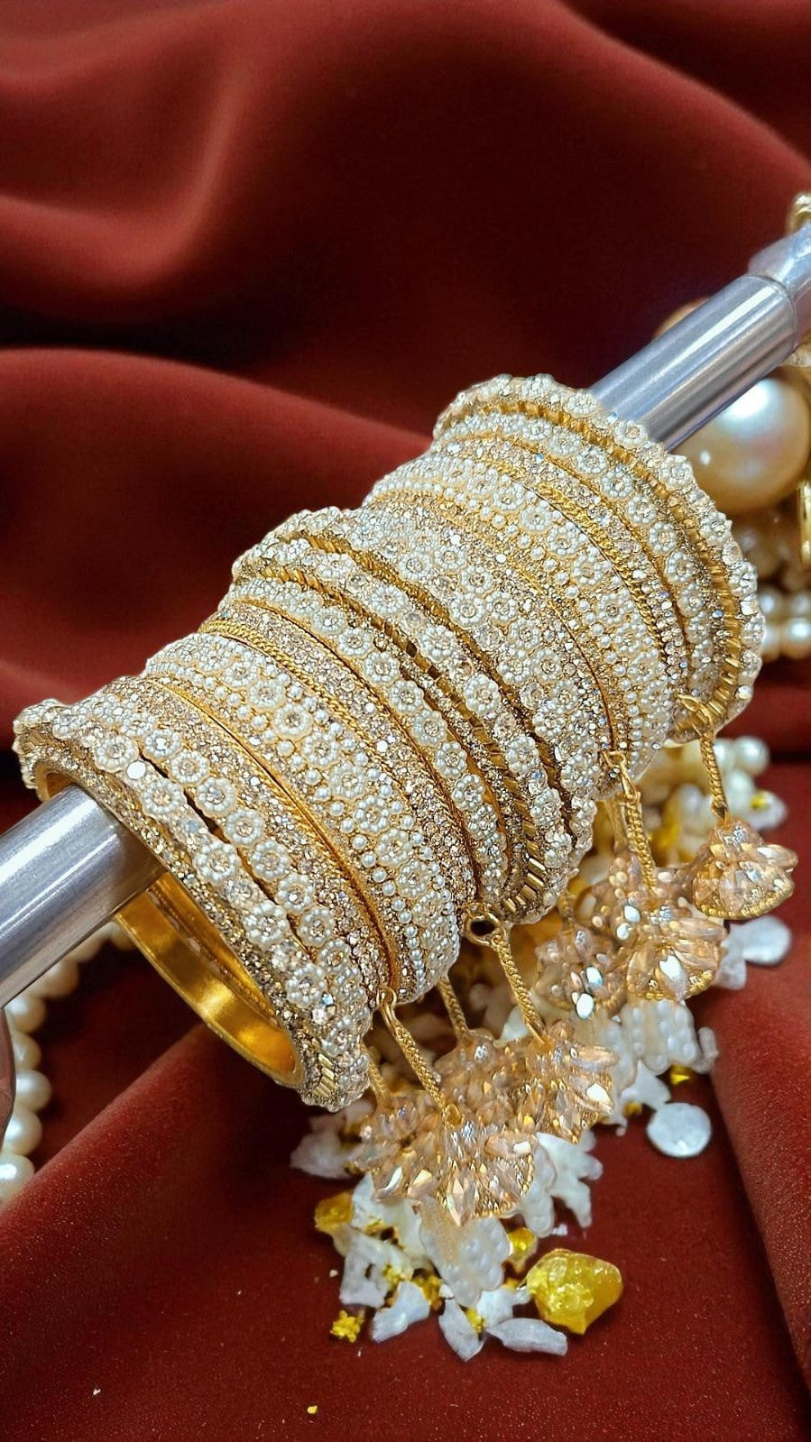 Gold Shadow Bangles Set