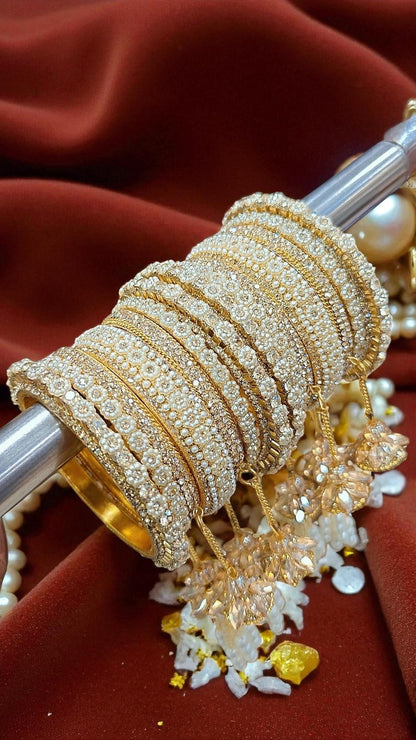 Gold Shadow Bangles Set