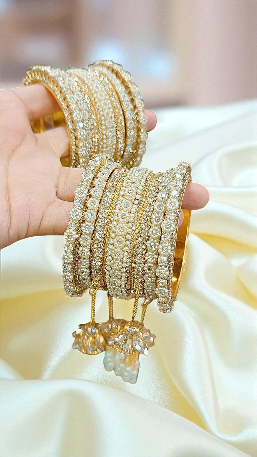 Gold Shadow Bangles Set