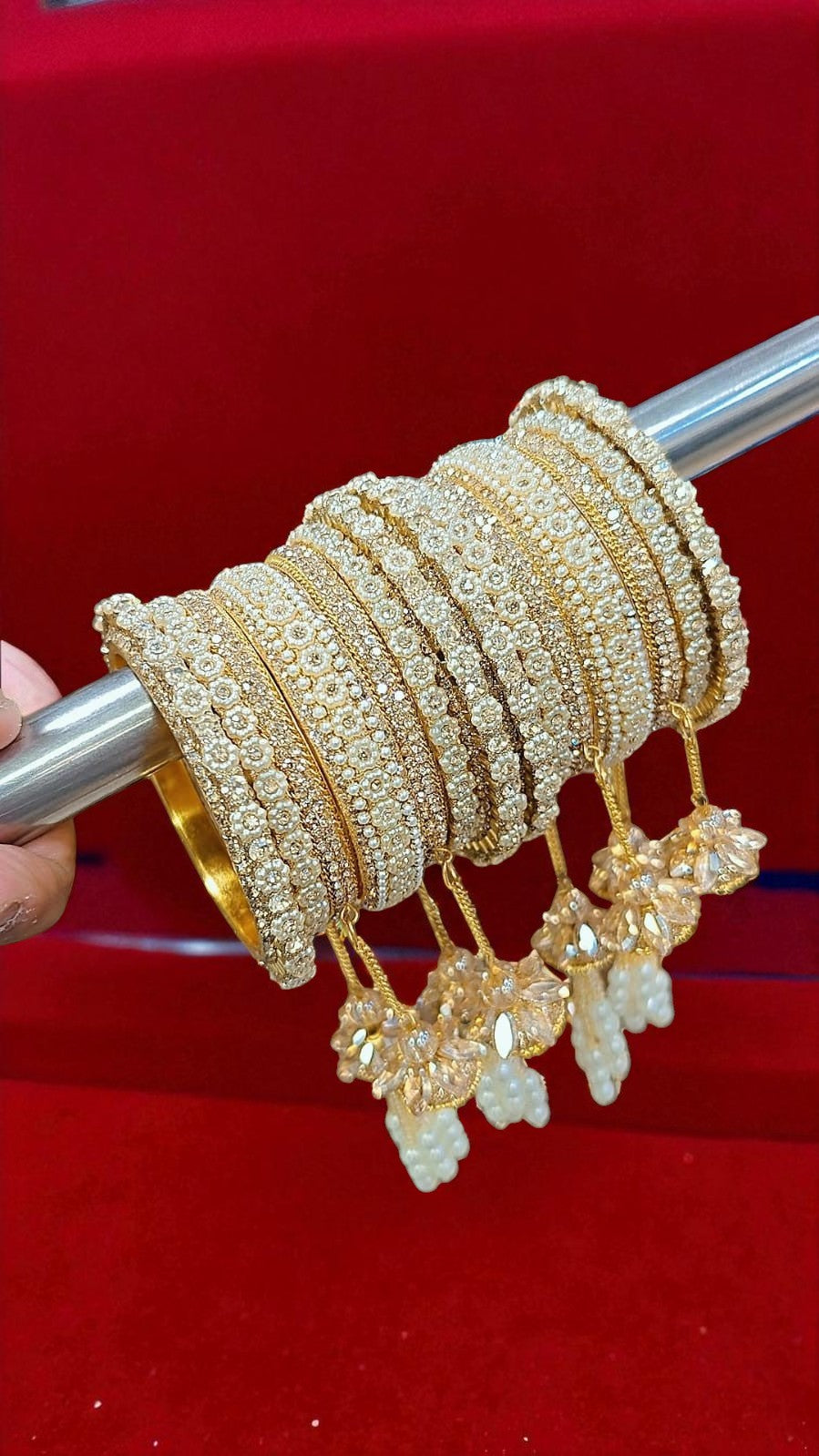 Gold Shadow Bangles Set