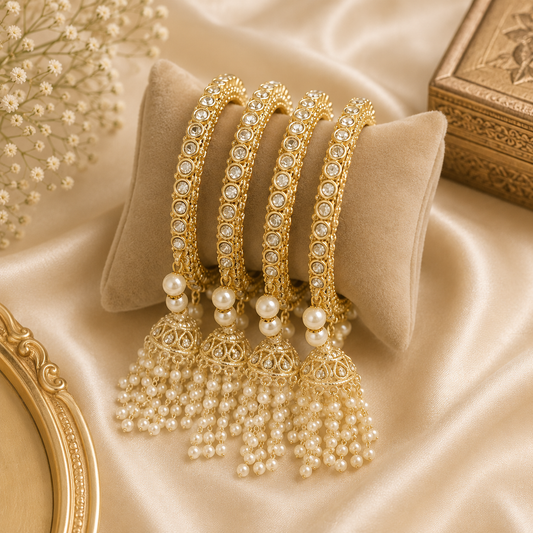 Luxury Shadow Jhumar Moti Bangles
