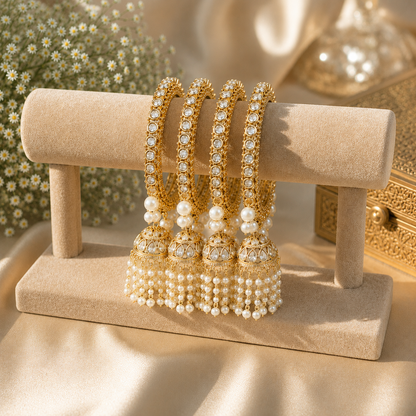 Luxury Shadow Jhumar Moti Bangles
