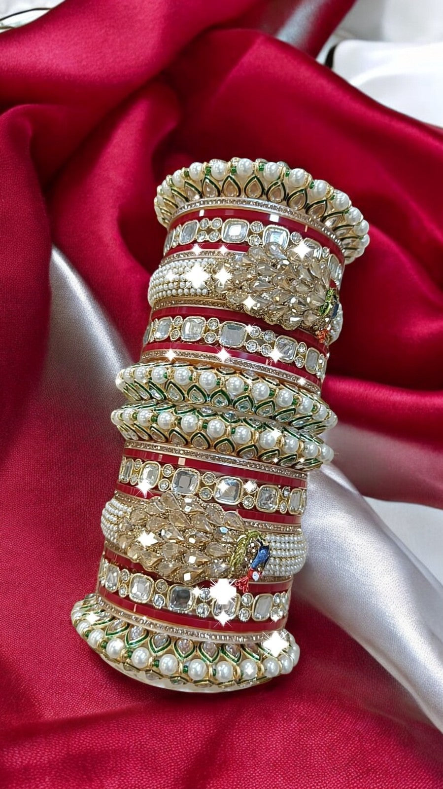 Bridal Peacock Bangle Set