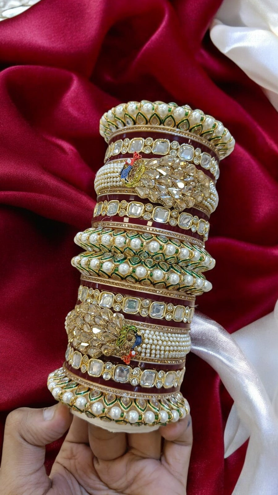 Bridal Peacock Bangle Set