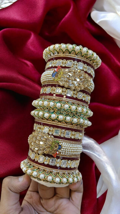 Bridal Peacock Bangle Set
