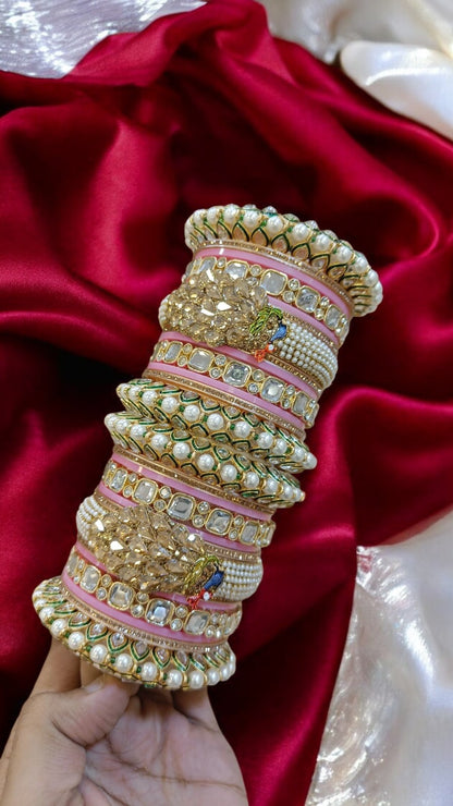 Bridal Peacock Bangle Set