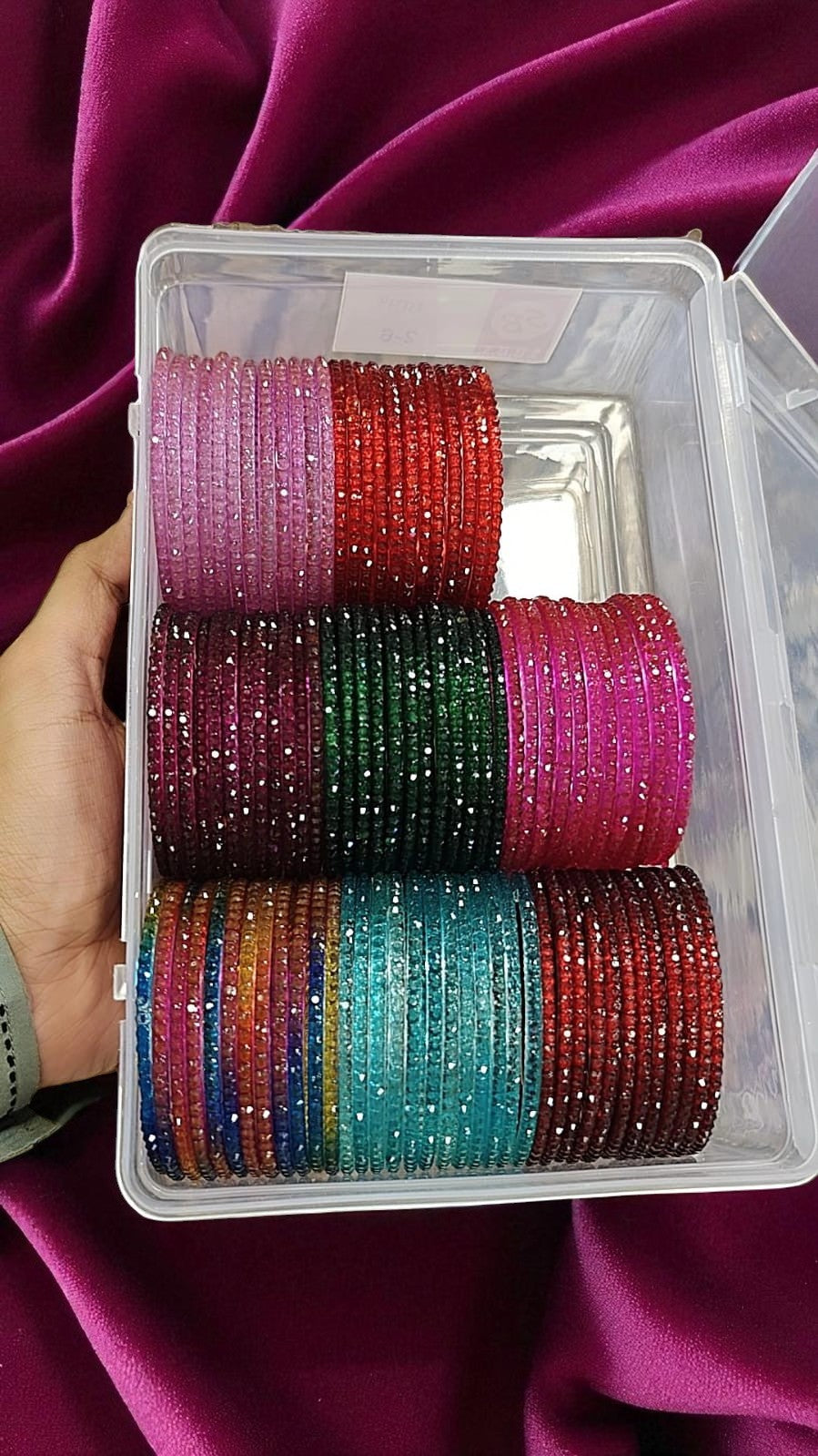 Raindrop Glass Bangles Box