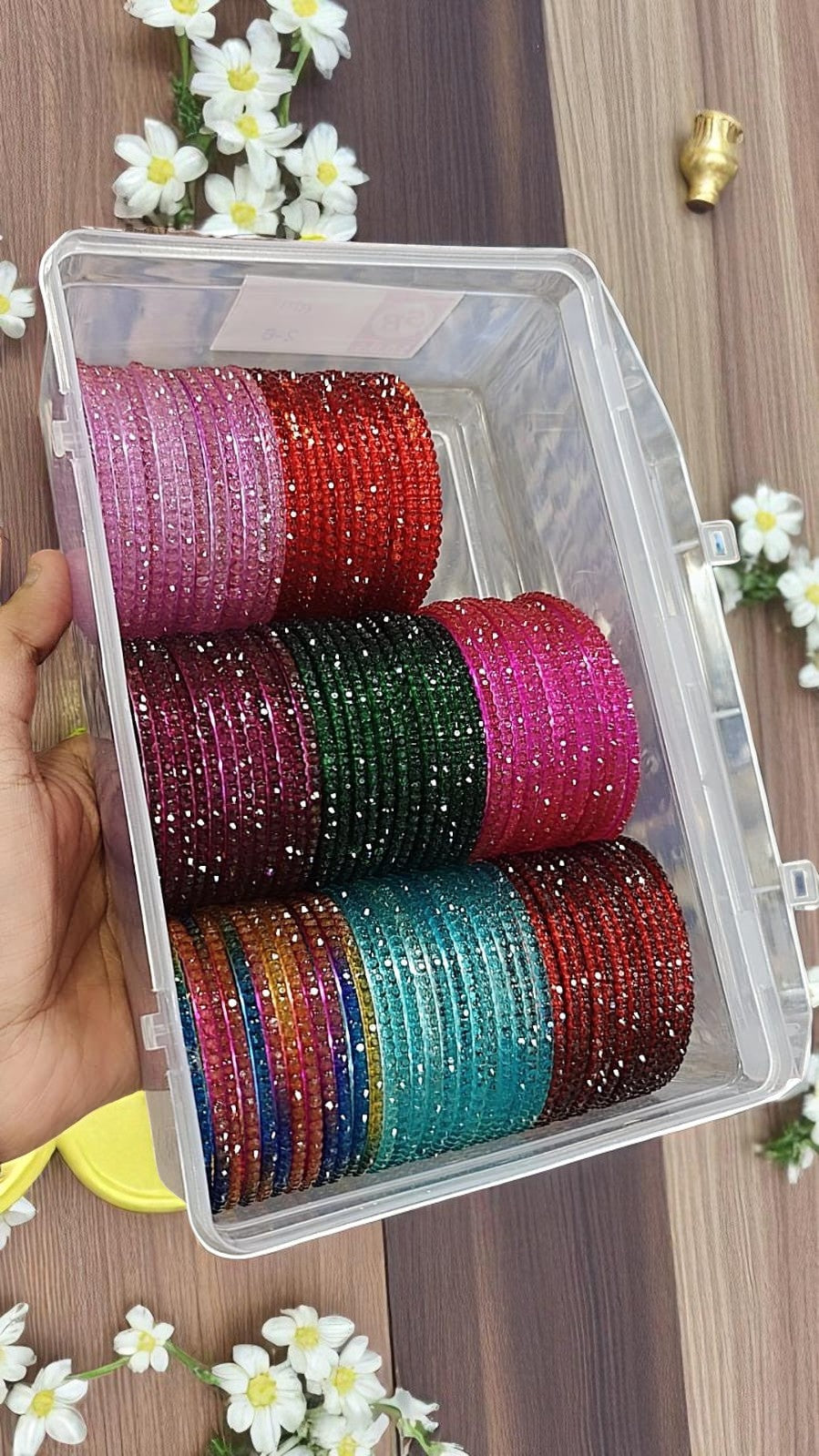 Raindrop Glass Bangles Box
