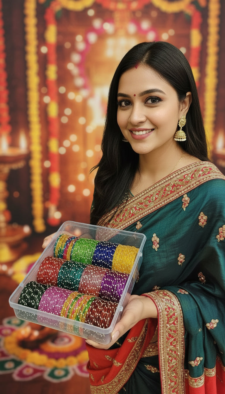 Trendy Glass Bangles Box Set