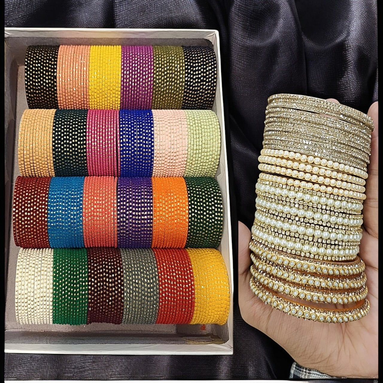 Super Queen Dotted Bangles Combo Box
