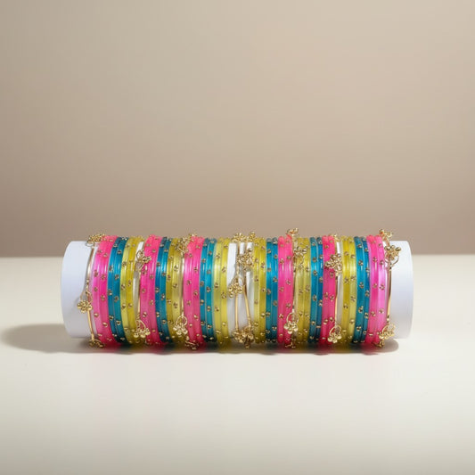 Viral Kashmiri Stone Ghungroo Bangle Set